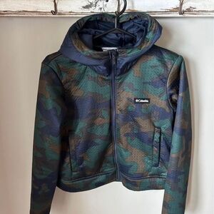 Women's Columbia Full Zipper Jacket w/Hood Camouflage - Size Small